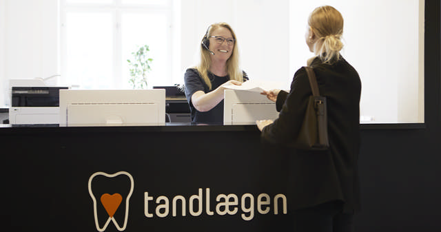 reception velkommen tandlægeklinik middelfart